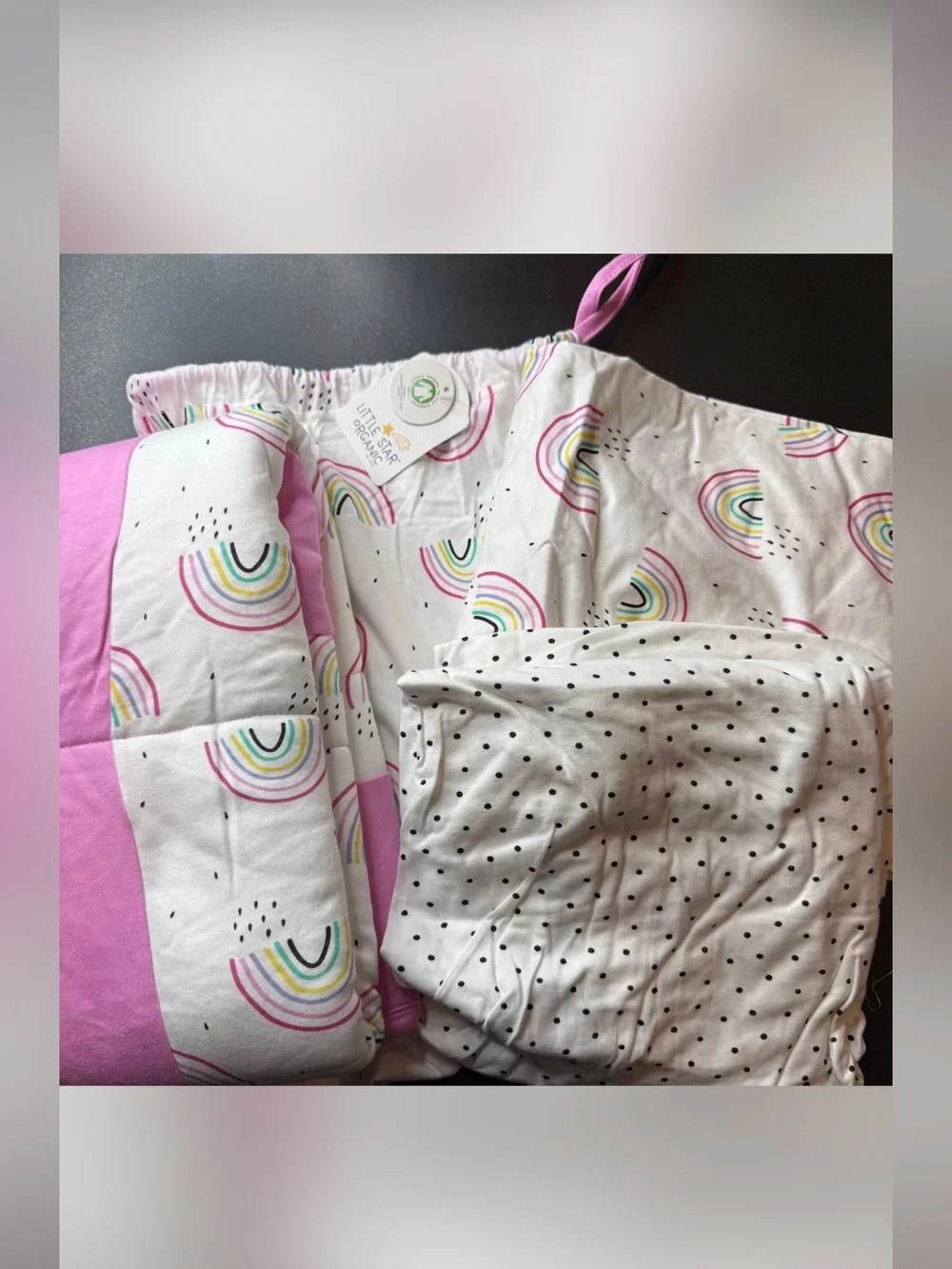 KITEX baby LITTLE STAR ORGANIC Reversible Comforter and 2 Fitted Sheets